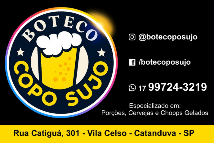Anúncio de Boteco Copo Sujo