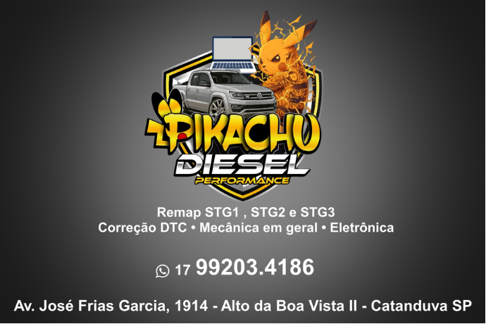 Anúncio de Pikachu Diesel