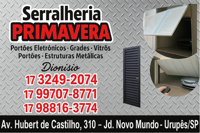 Anúncio de Serralheria Primavera