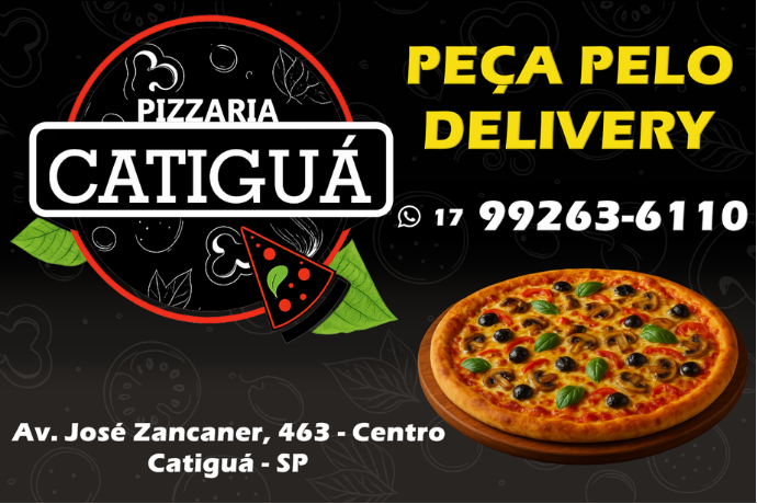 Anúncio de Pizzaria Catiguá