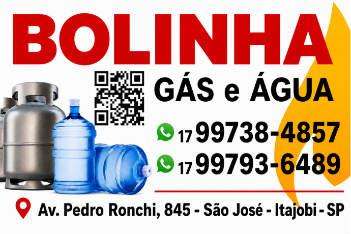 Anúncio de Bolinha Gás e Água