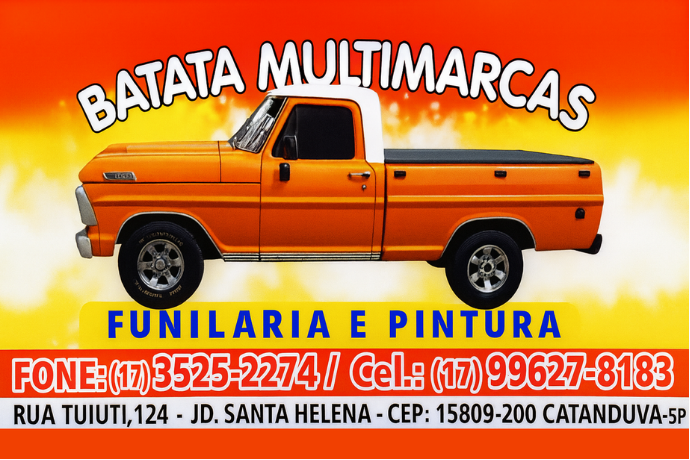 Anúncio de Batata Multimarcas Funilaria e Pintura
