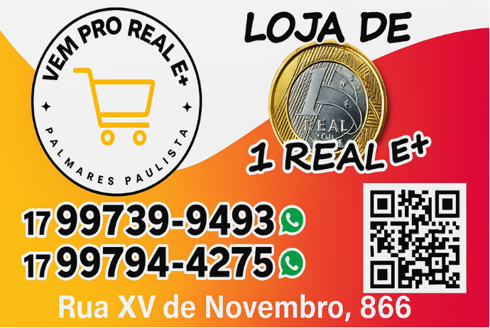 Anúncio de Loja de 1 Real e Mais