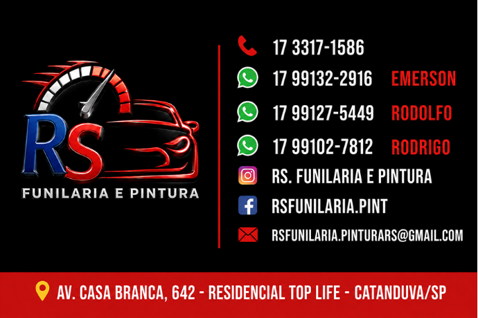 Anúncio de RS Funilaria e Pintura