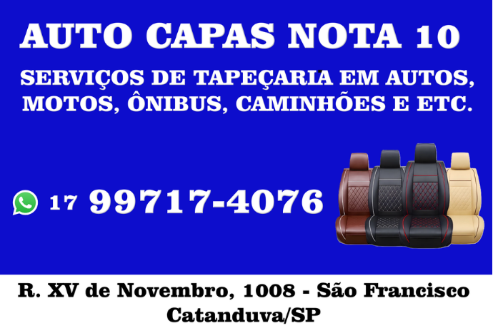 Anúncio de Auto Capas Nota 10