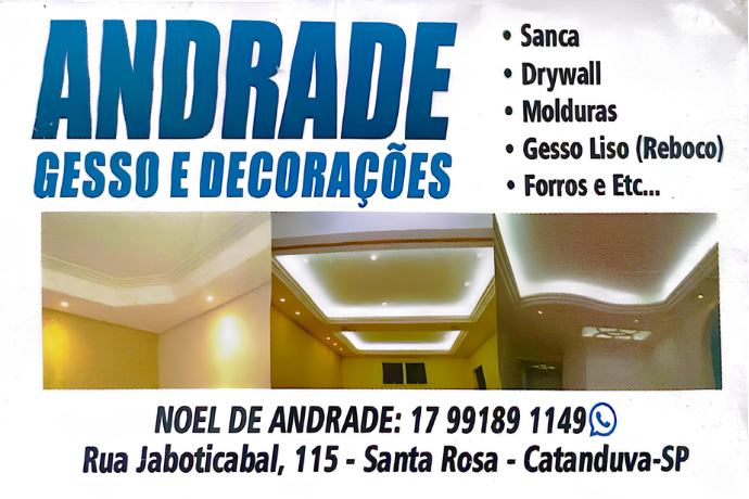 Anúncio de Andrade Gesso e Decorações