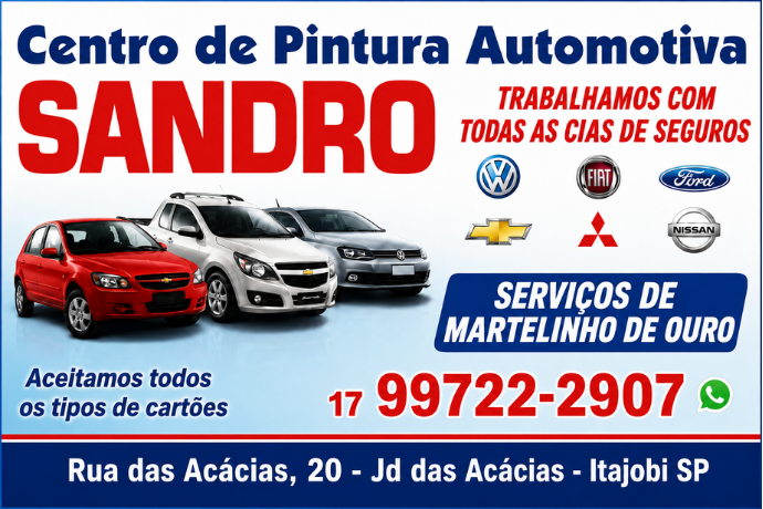 Anúncio de Centro de Pintura Automotiva Sandro