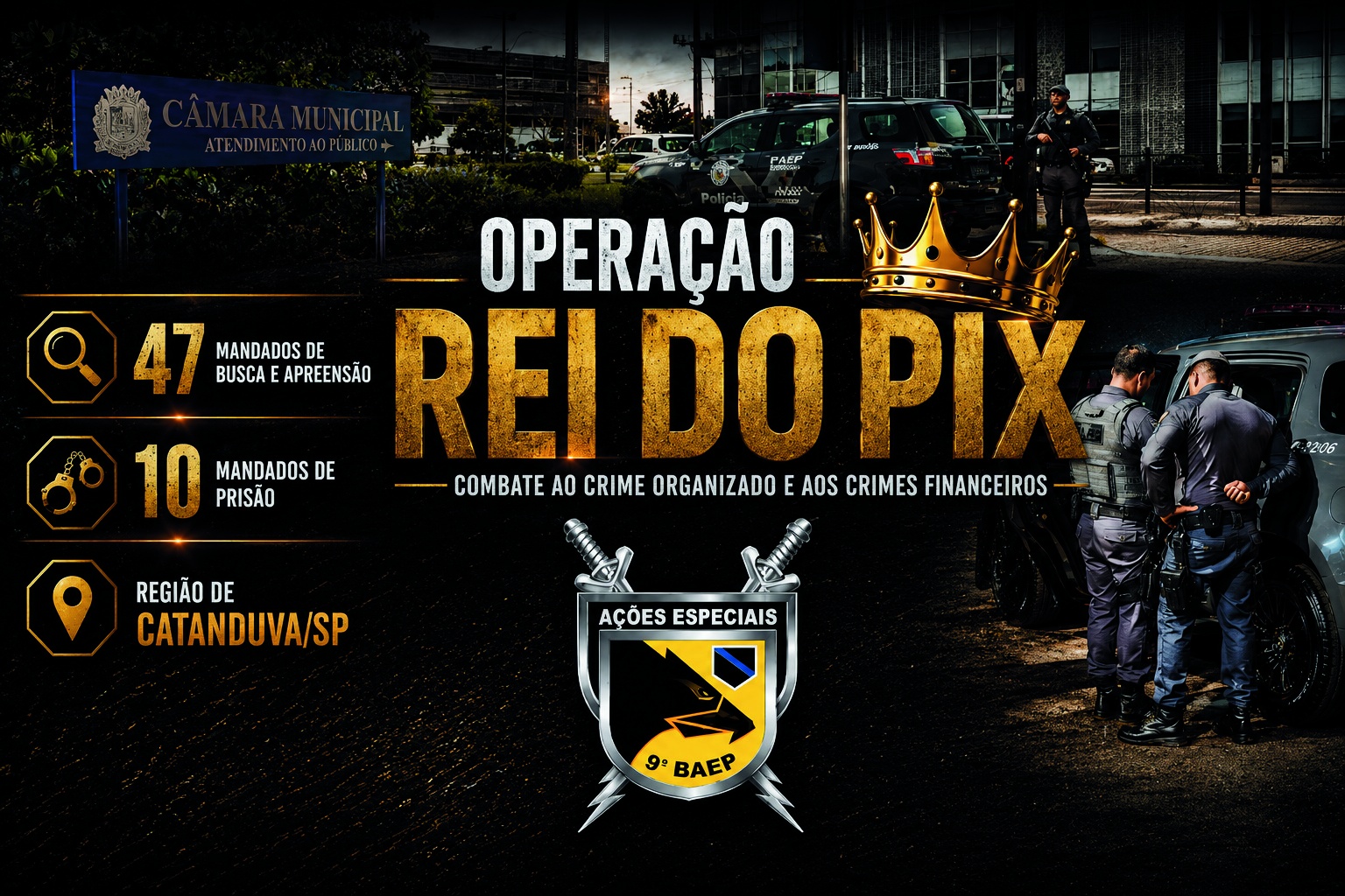 Arte da Operação Rei do Pix publicada na revista