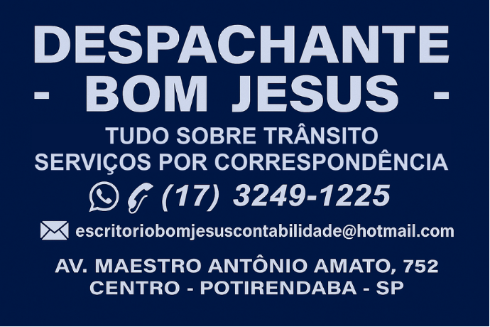 Anúncio de Despachante Bom Jesus