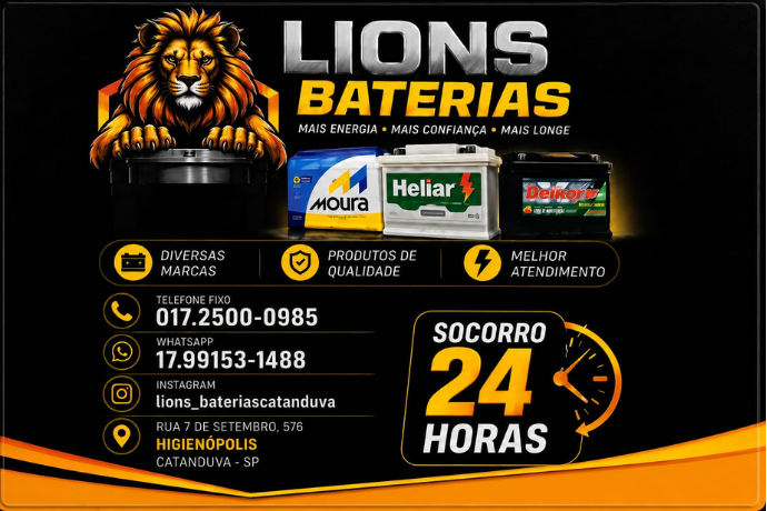 Anúncio de Lions Baterias