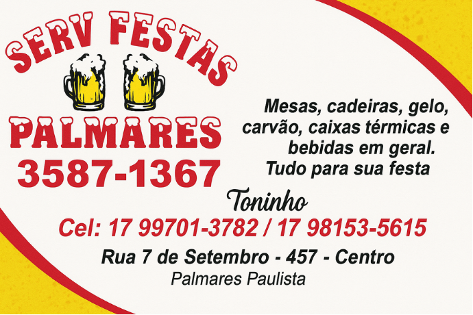 Anúncio de Serv Festas Palmares