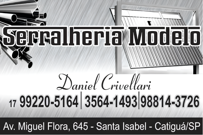 Anúncio de Serralheria Modelo