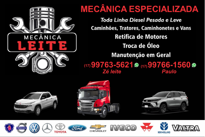Anúncio de Mecânica Leite