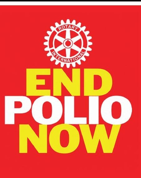 Cartaz da campanha End Polio Now do Rotary International